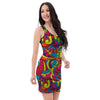 Stained Glass Psychedelic Trippy Bodycon Dress-grizzshop