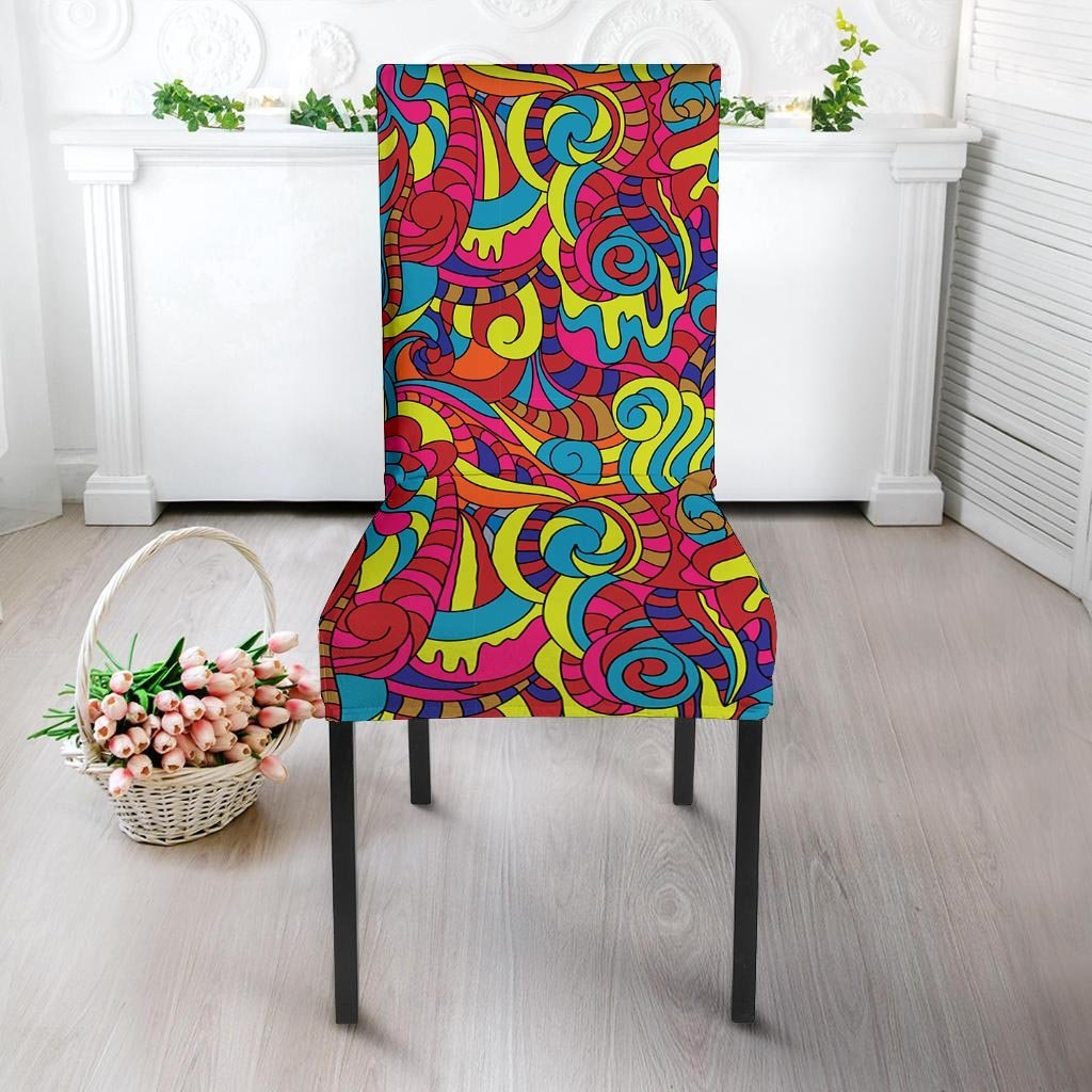 Stained Glass Psychedelic Trippy Chair Cover-grizzshop