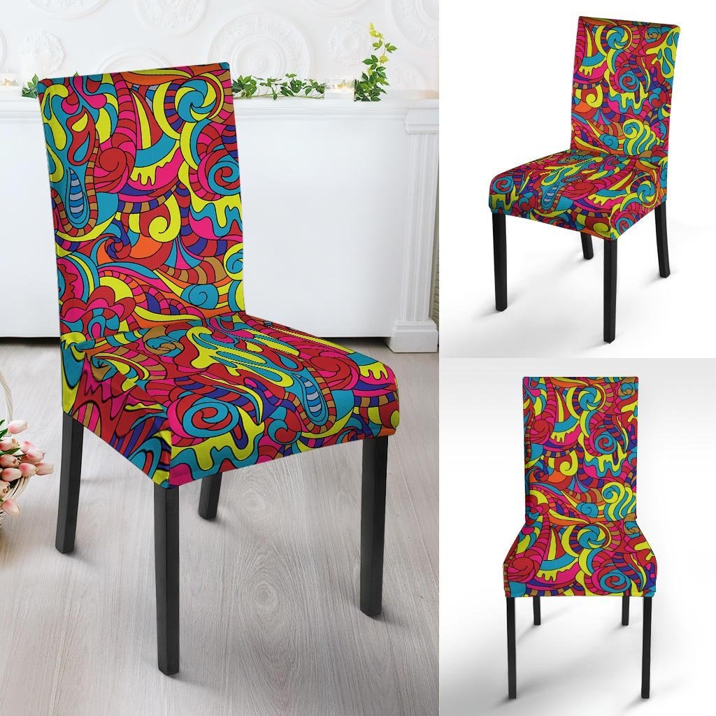 Stained Glass Psychedelic Trippy Chair Cover-grizzshop