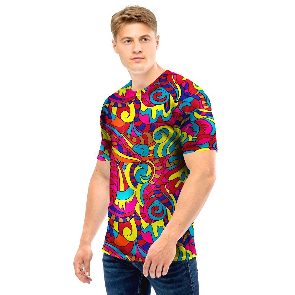 Stained Glass Psychedelic Trippy Men T Shirt-grizzshop