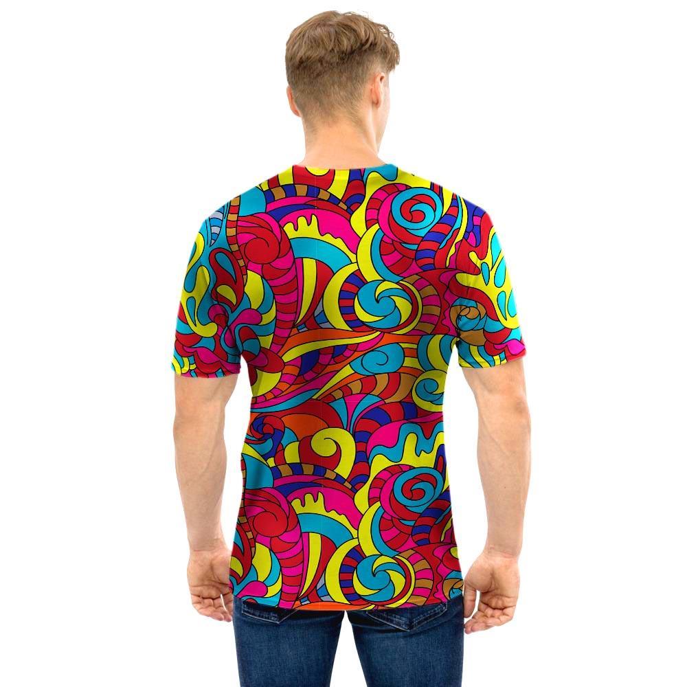 Stained Glass Psychedelic Trippy Men T Shirt-grizzshop