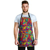 Stained Glass Psychedelic Trippy Men's Apron-grizzshop