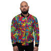 Stained Glass Psychedelic Trippy Men's Bomber Jacket-grizzshop