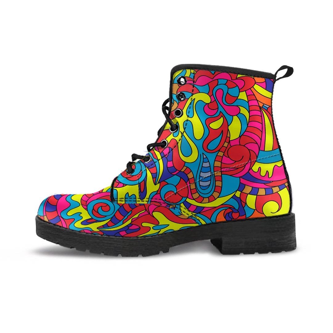 Stained Glass Psychedelic Trippy Men's Boots-grizzshop