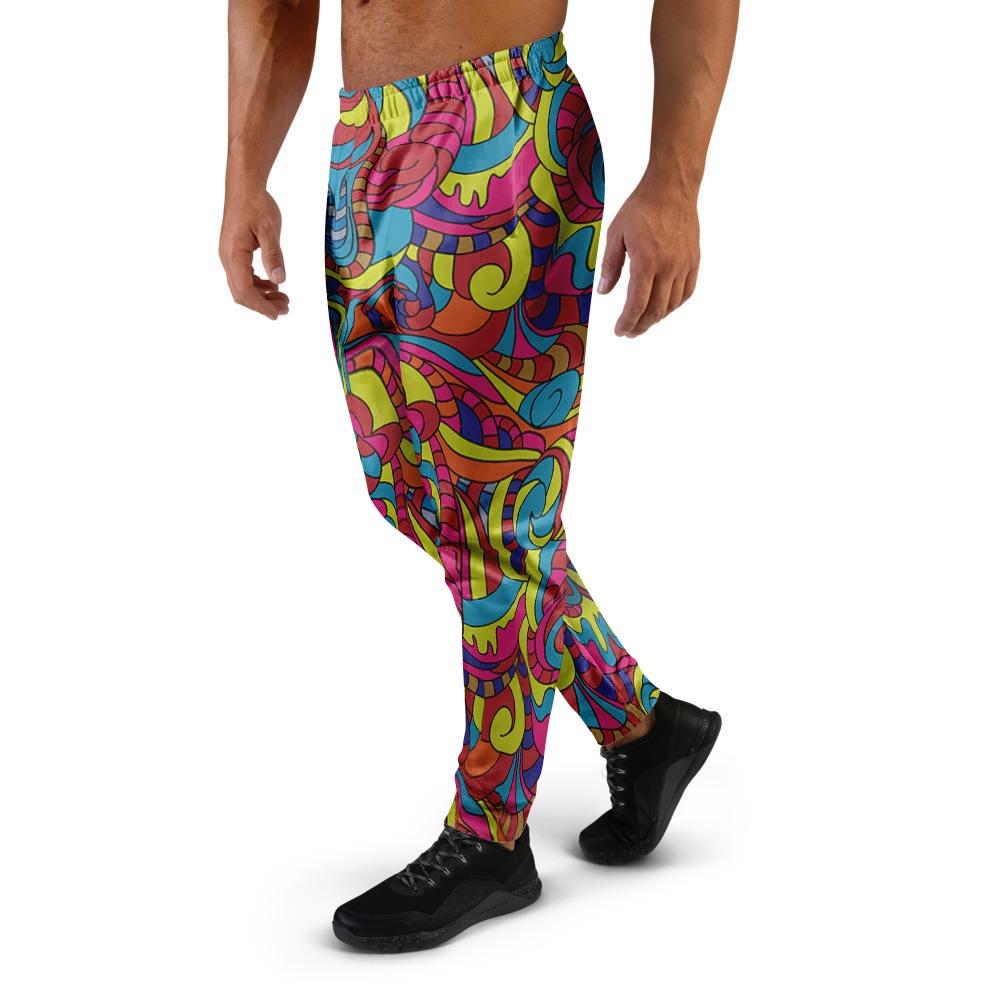 Stained Glass Psychedelic Trippy Men's Joggers-grizzshop
