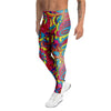 Stained Glass Psychedelic Trippy Men's Leggings-grizzshop