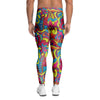 Stained Glass Psychedelic Trippy Men's Leggings-grizzshop