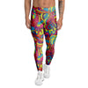 Stained Glass Psychedelic Trippy Men's Leggings-grizzshop