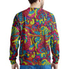 Stained Glass Psychedelic Trippy Men's Sweatshirt-grizzshop