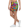 Stained Glass Psychedelic Trippy Mini Skirt-grizzshop