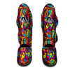 Stained Glass Psychedelic Trippy Muay Thai Shin Guard-grizzshop