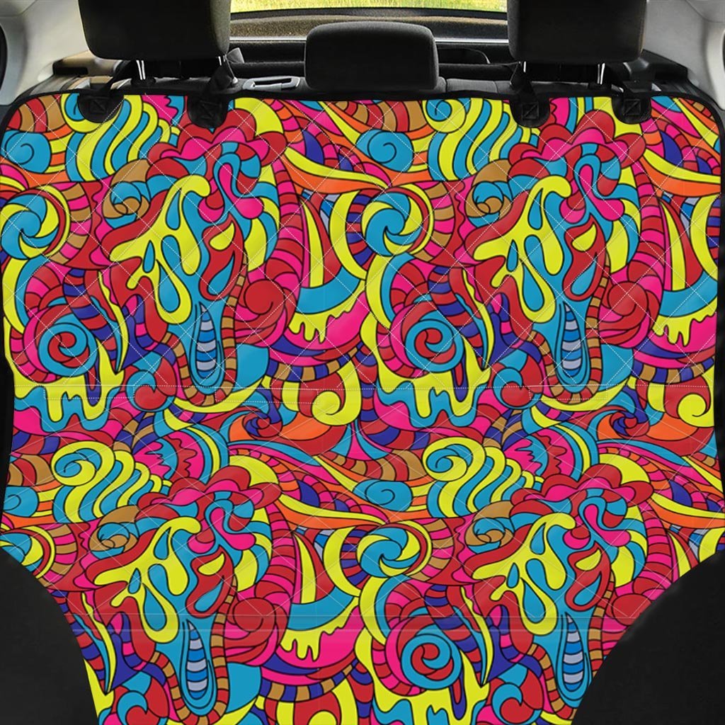 Stained Glass Psychedelic Trippy Pet Car Seat Cover-grizzshop