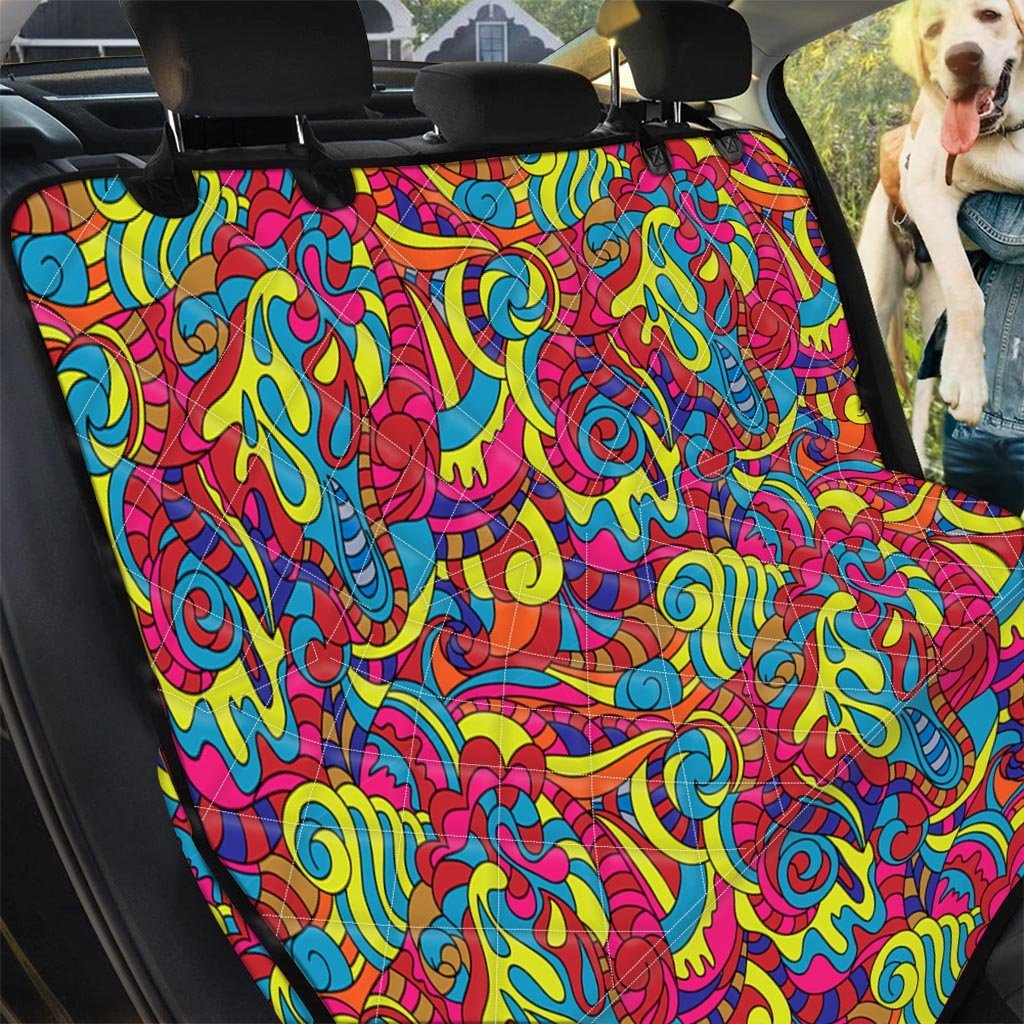 Stained Glass Psychedelic Trippy Pet Car Seat Cover-grizzshop