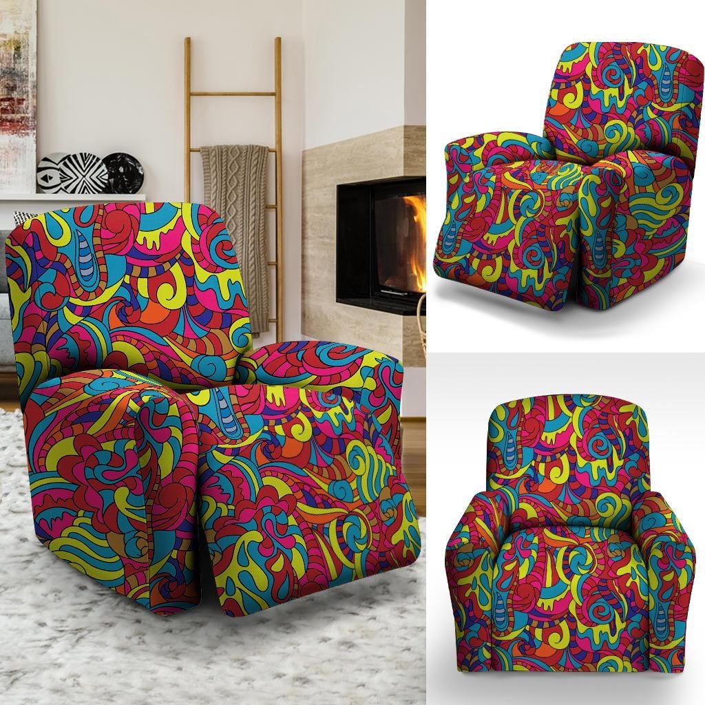 Stained Glass Psychedelic Trippy Recliner Cover-grizzshop