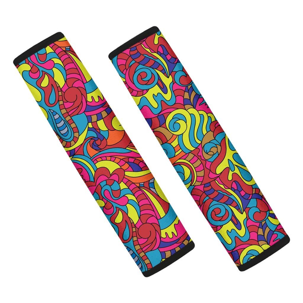 Stained Glass Psychedelic Trippy Seat Belt Cover-grizzshop