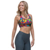 Stained Glass Psychedelic Trippy Sports Bra-grizzshop