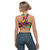 Stained Glass Psychedelic Trippy Sports Bra-grizzshop