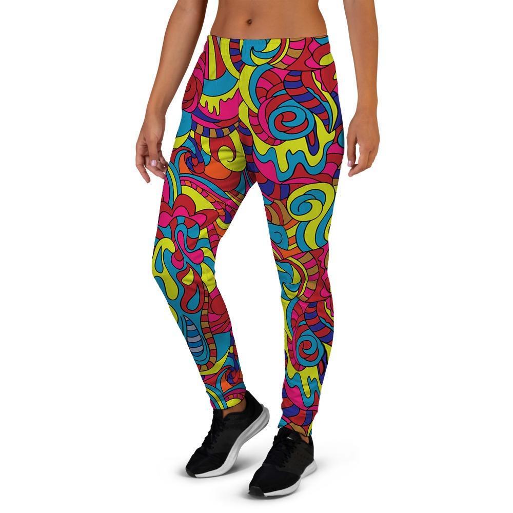 Stained Glass Psychedelic Trippy Women's Joggers-grizzshop