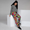 Stained Glass Psychedelic Trippy Women's Joggers-grizzshop