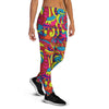 Stained Glass Psychedelic Trippy Women's Joggers-grizzshop