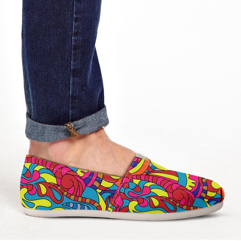 Stained Glass Psychedelic Trippy Canvas Shoes-grizzshop