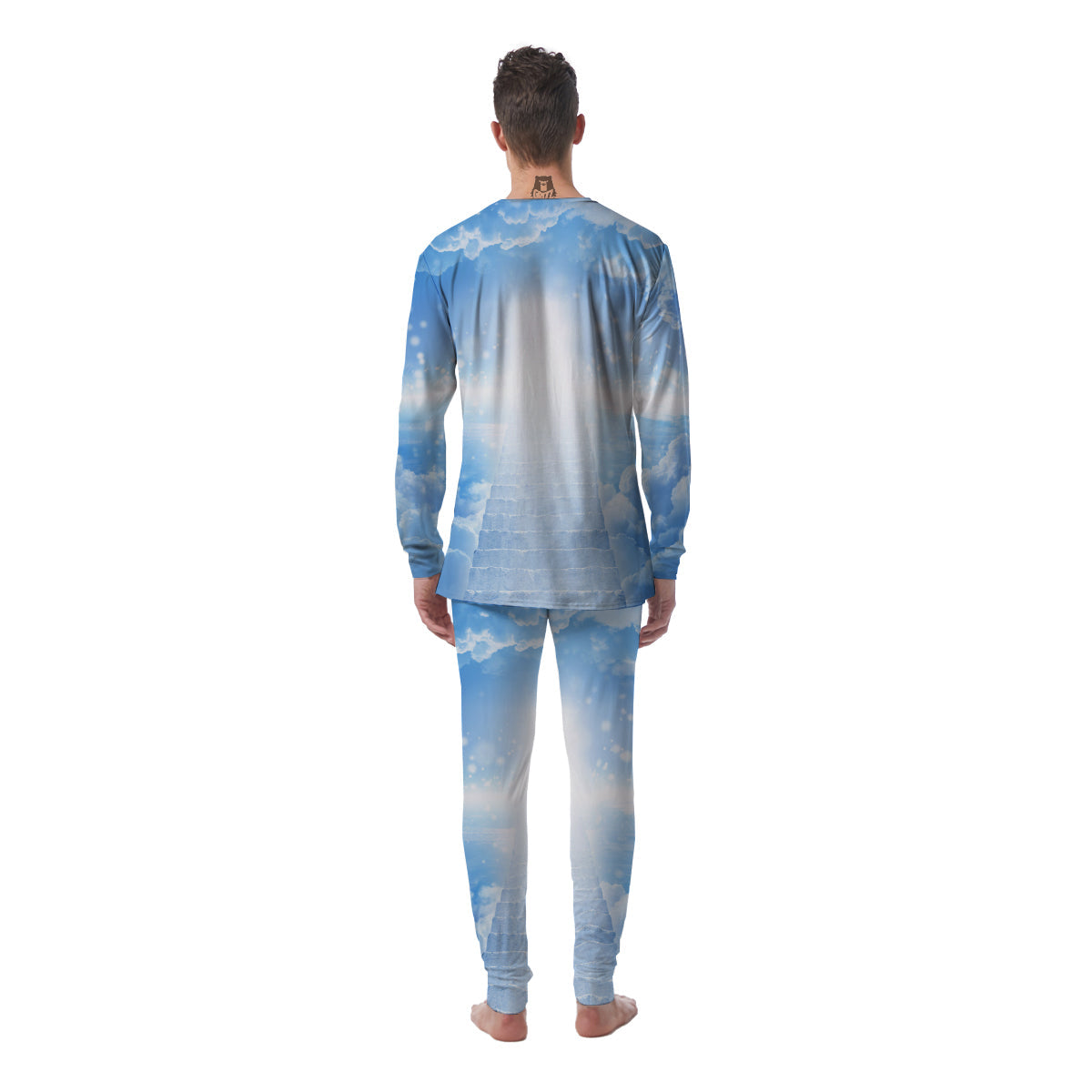 Stairs To Heaven Print Men's Pajamas-grizzshop