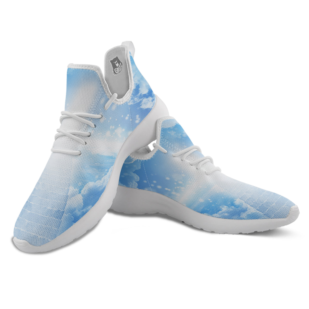 Stairs To Heaven Print White Athletic Shoes-grizzshop