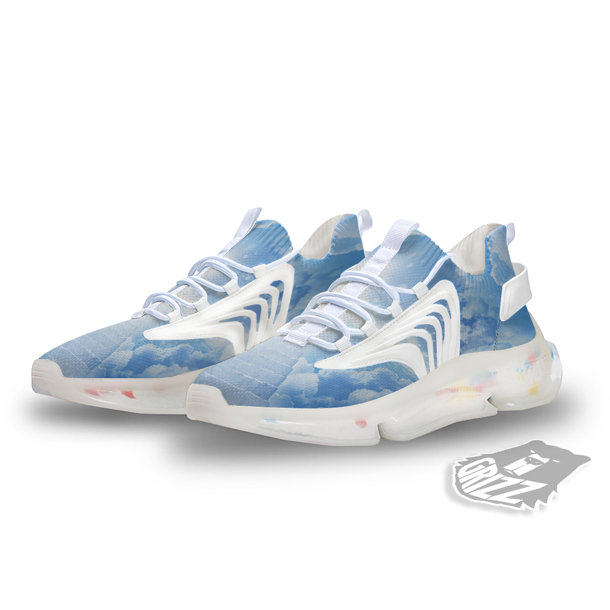 Stairs To Heaven Print White Gym Shoes-grizzshop