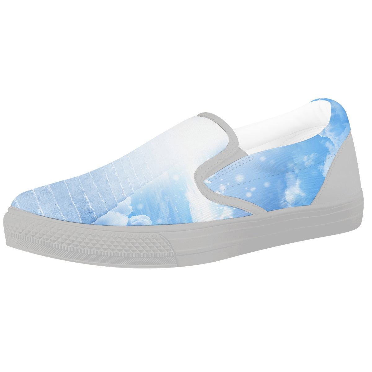 Stairs To Heaven Print White Slip On Shoes-grizzshop