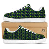 Star And Christmas Tree Print Pattern White Low Top Sneakers-grizzshop