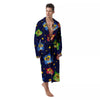 Star And Owl Print Pattern Men's Robe-grizzshop