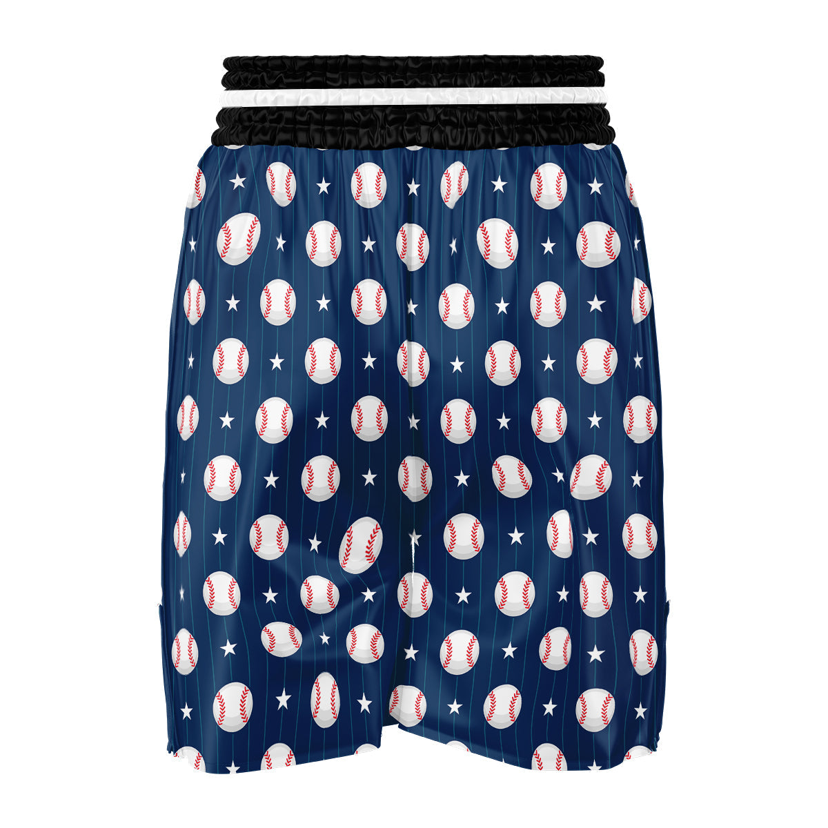 Star Baseballs Print Pattern Boxing Shorts-grizzshop