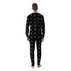 Star Black And White Print Pattern Men's Pajamas-grizzshop