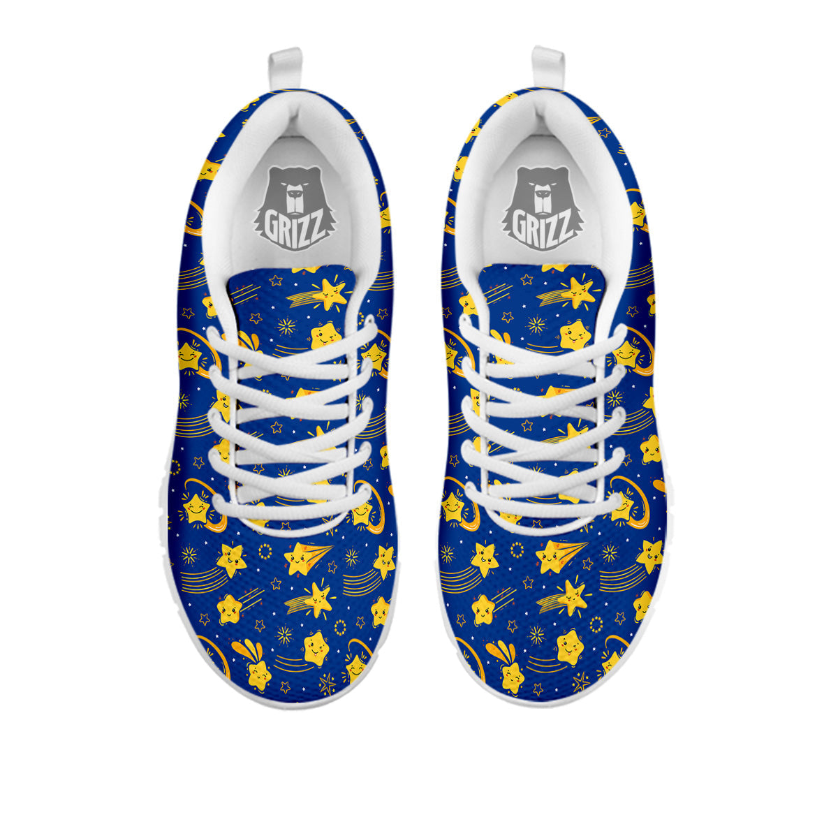 Star Cartoon Print Pattern White Sneaker-grizzshop