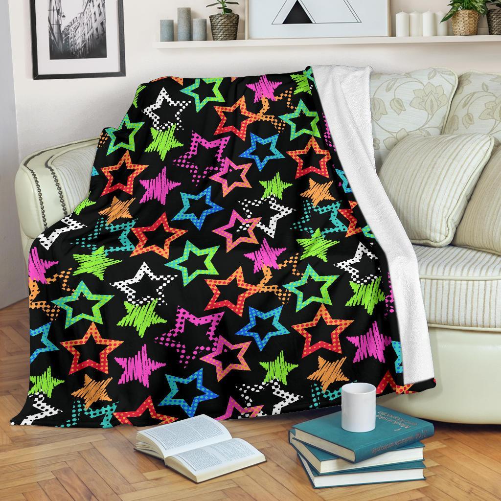Star Colorful Pattern Print Blanket-grizzshop