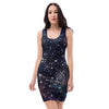 Star Constellation Galaxy Space Bodycon Dress-grizzshop