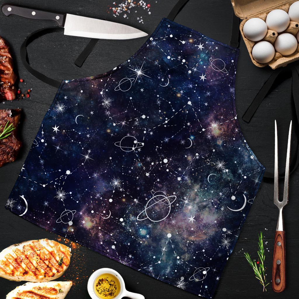 Star Constellation Galaxy Space Men's Apron-grizzshop