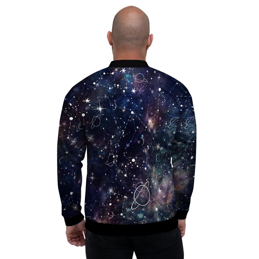 Star Constellation Galaxy Space Men's Bomber Jacket-grizzshop