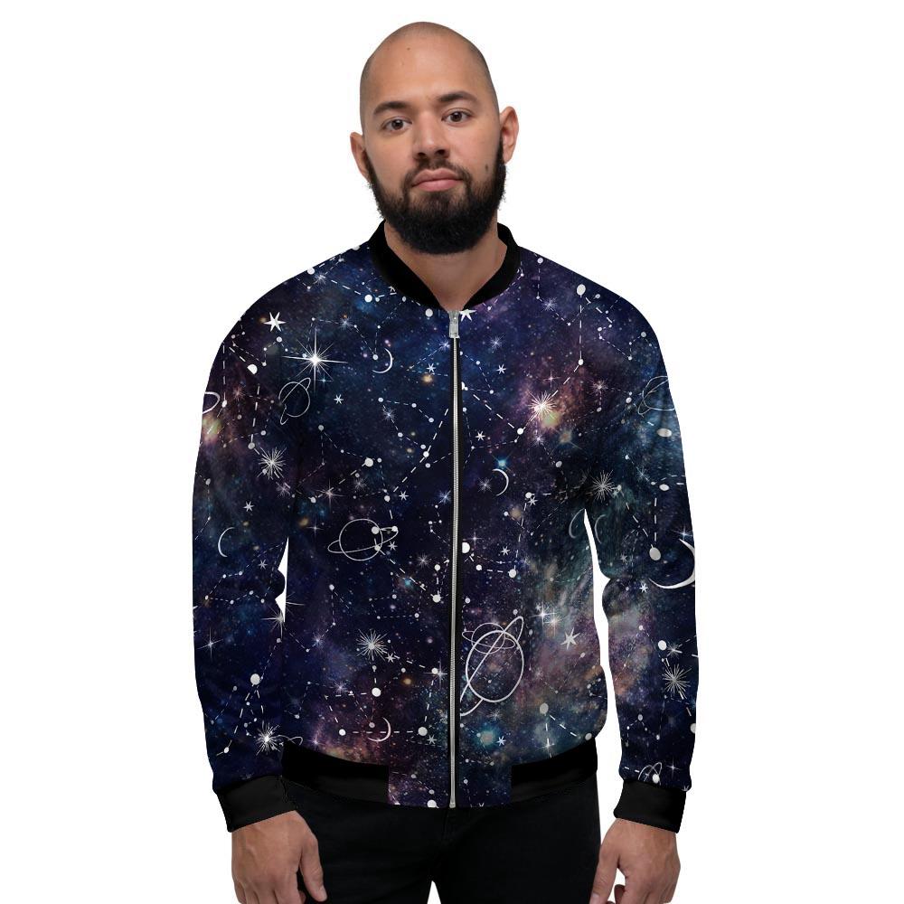 Star Constellation Galaxy Space Men's Bomber Jacket-grizzshop