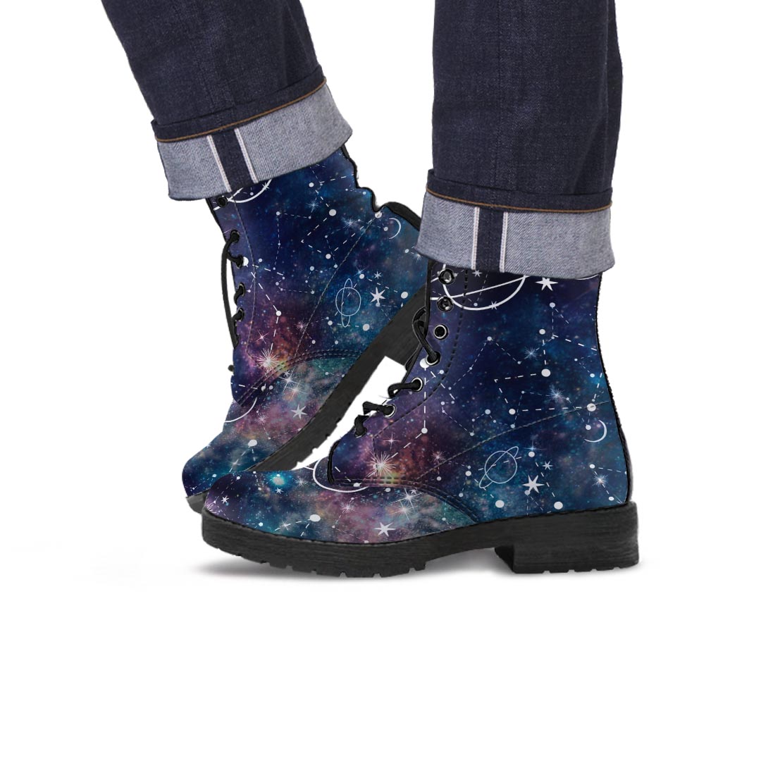 Star Constellation Galaxy Space Men's Boots-grizzshop