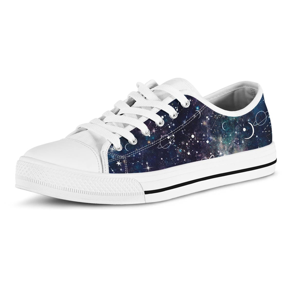 Star Constellation Galaxy Space Men's Low Top Shoes-grizzshop