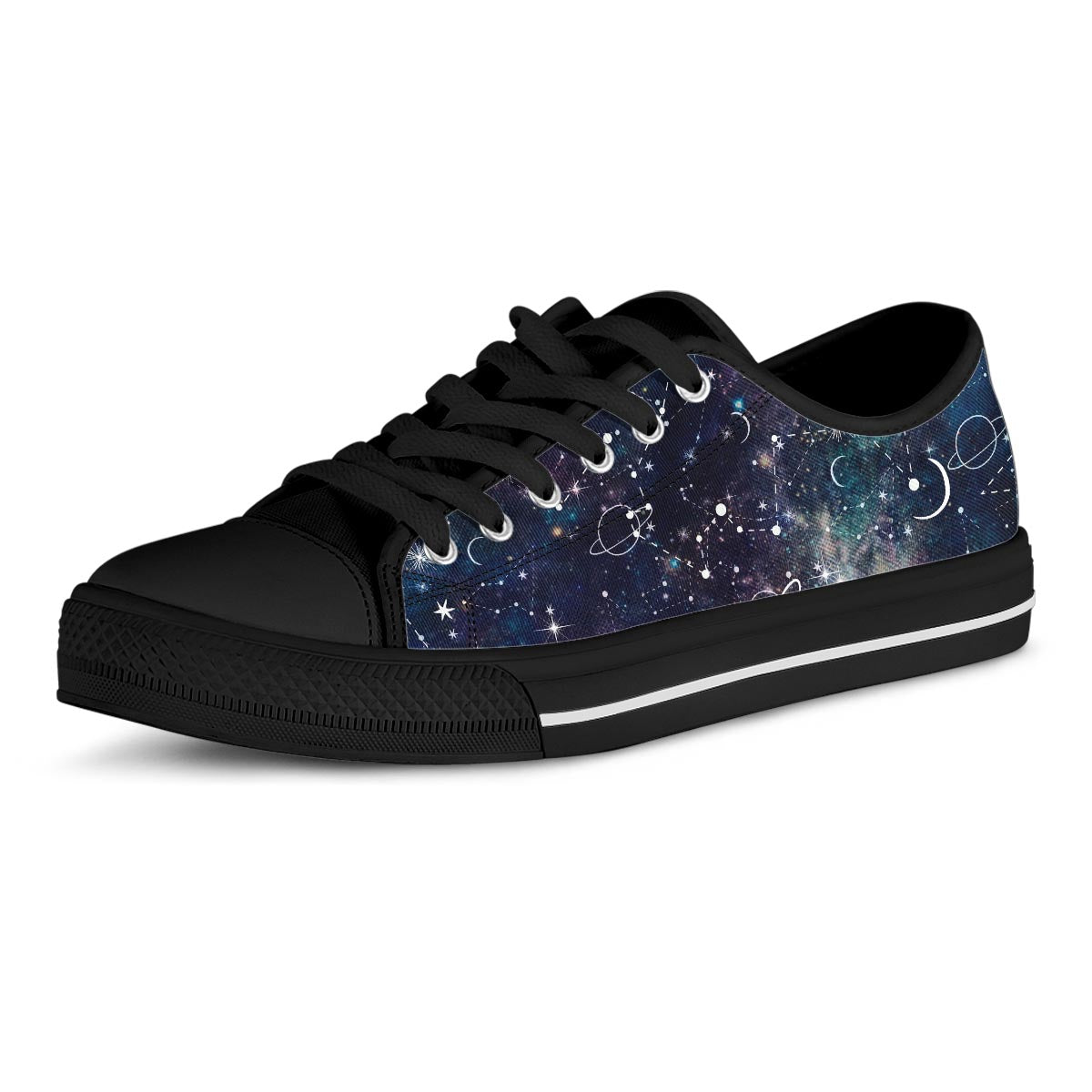 Star Constellation Galaxy Space Men's Low Top Shoes-grizzshop