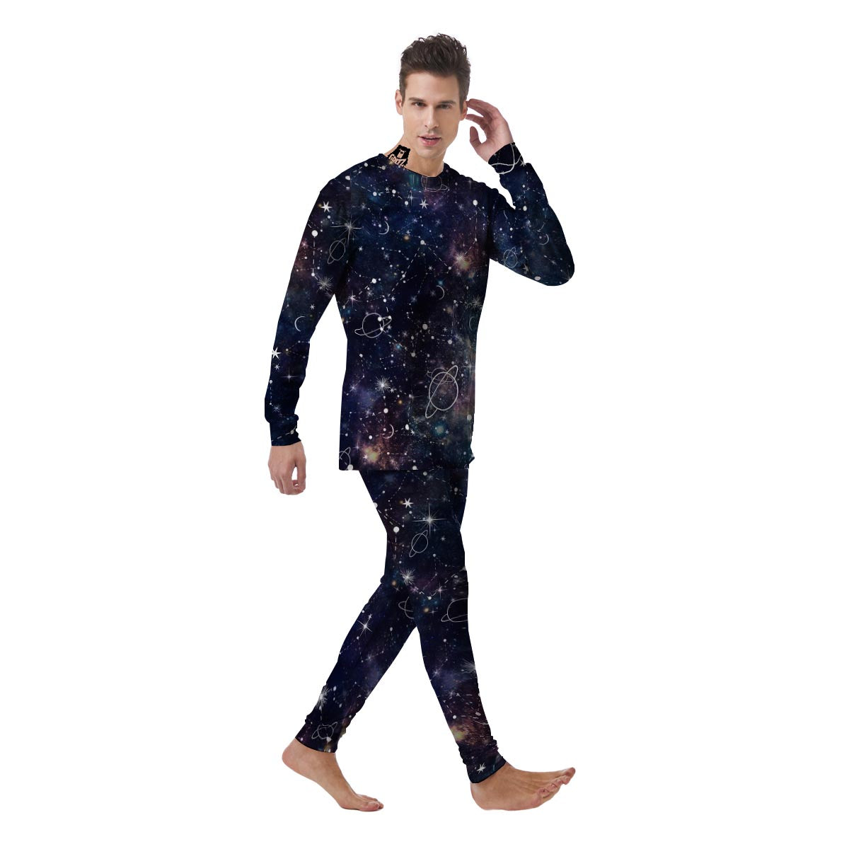 Star Constellation Galaxy Space Men's Pajamas-grizzshop