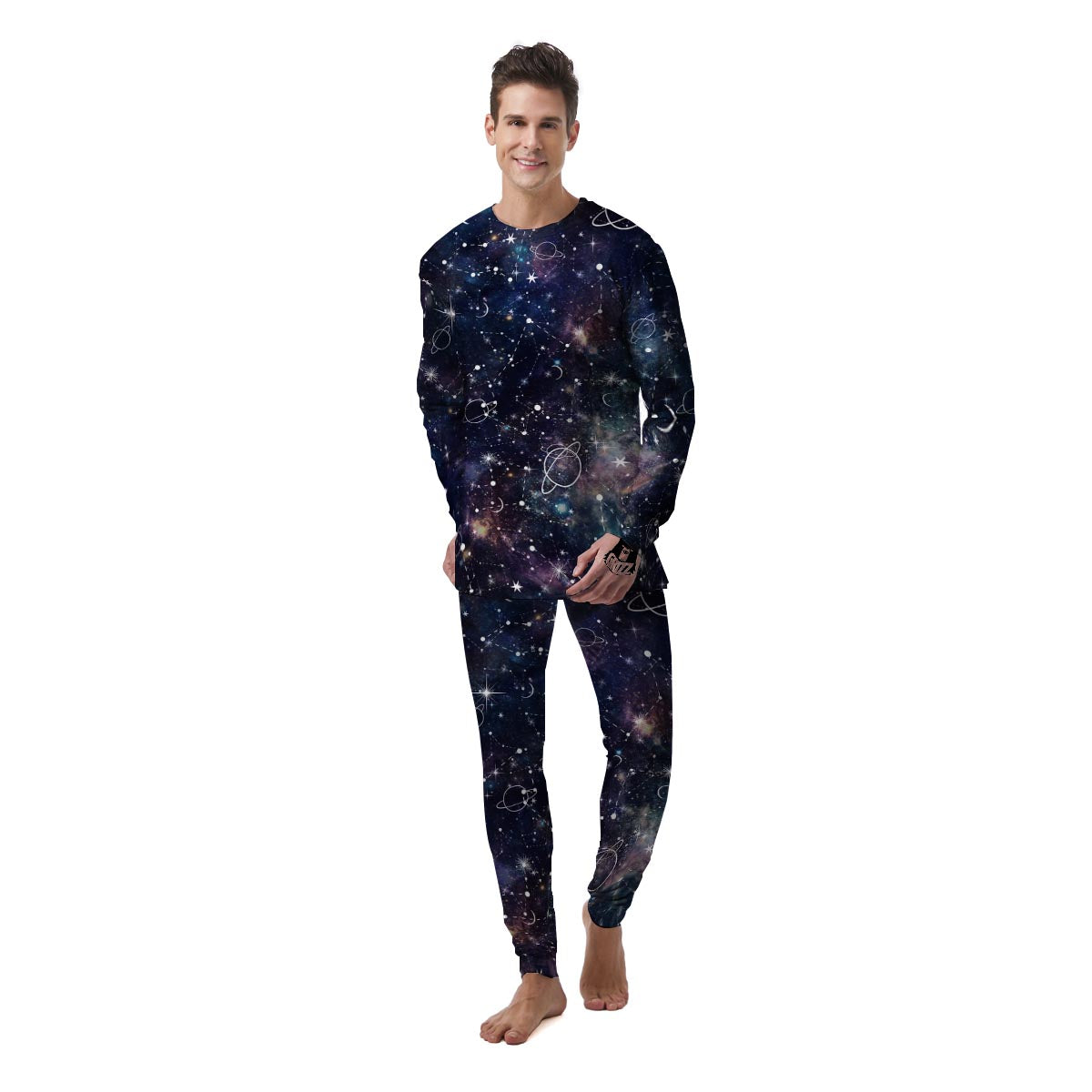 Star Constellation Galaxy Space Men's Pajamas-grizzshop