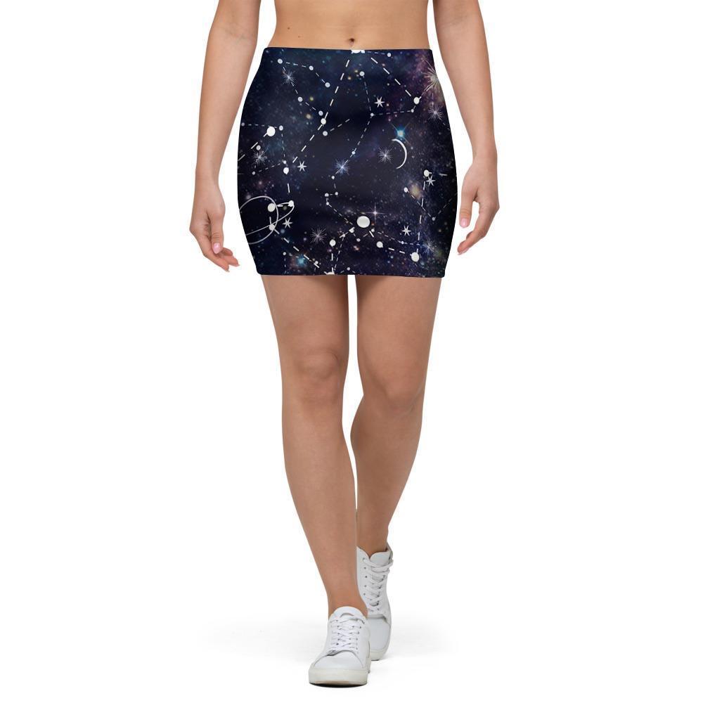 Star Constellation Galaxy Space Mini Skirt-grizzshop