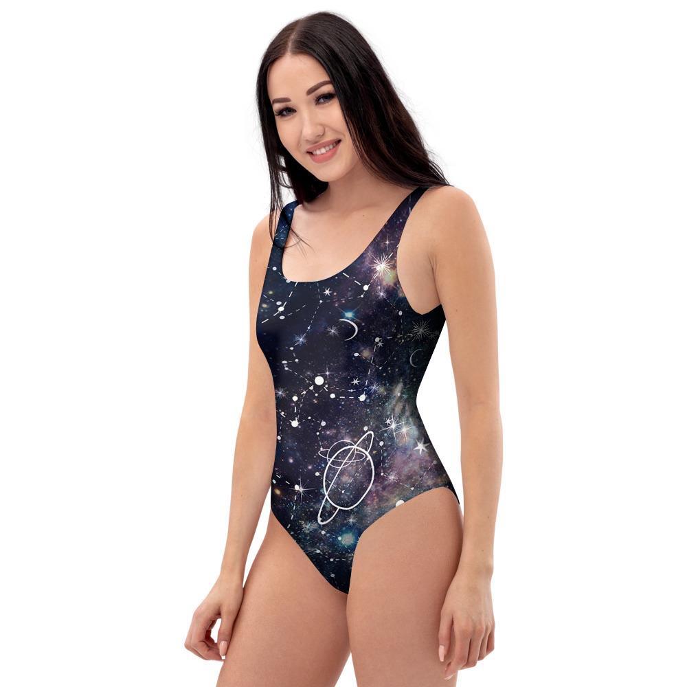 Star Constellation Galaxy Space One Piece Swimsuite-grizzshop