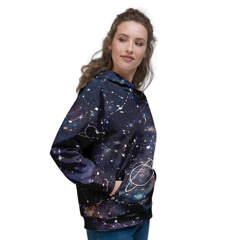 Star Constellation Galaxy Space Women's Hoodie-grizzshop