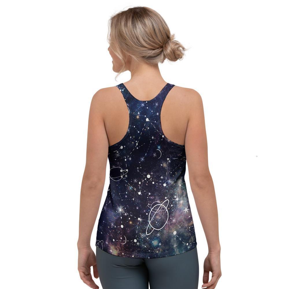Star Constellation Galaxy Space Women's Racerback Tank Top-grizzshop