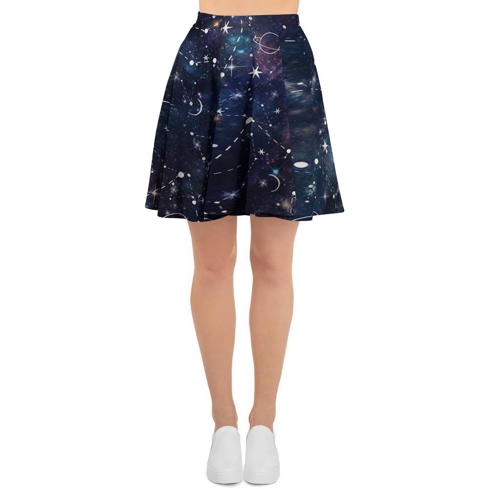 Star Constellation Galaxy Space Women's Skirt-grizzshop