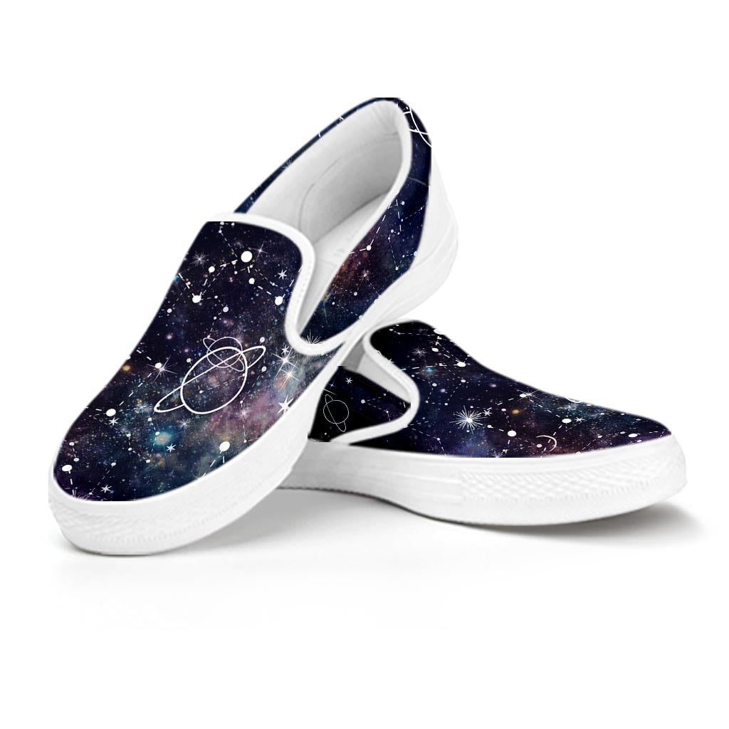 Star Constellation Galaxy Space Women's Slip On Sneakers-grizzshop